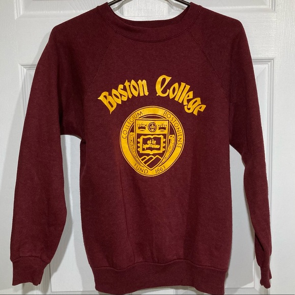 Vintage Boston College collegiate crewneck sweater sz: medium Tultex Made in USA - Picture 2 of 5